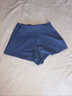 lululemon athletica Ribbed High-Waist Blue Shorts
